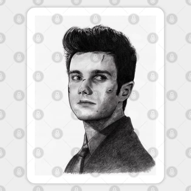 Kurt (5x15) Sticker by dibujosbymari